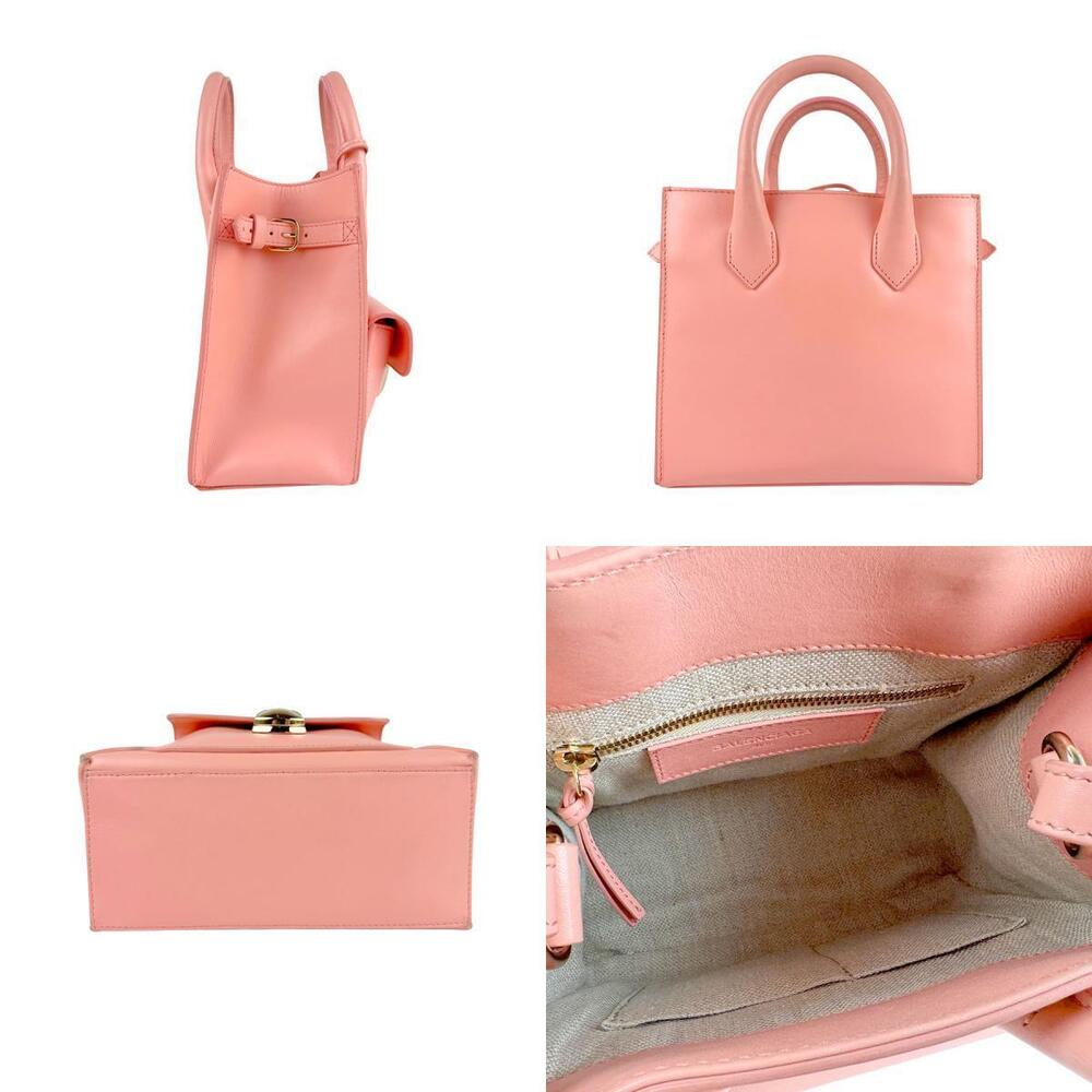 Balenciaga Pink Leather Shoulder Afternoon All Gold Salmon Bag Padlock